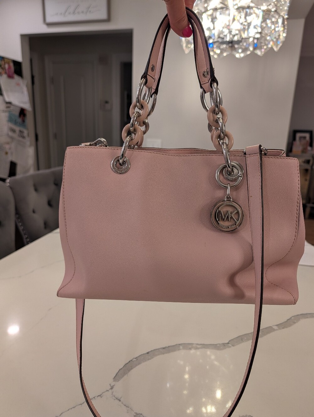 Michael Kors Cynthia Medium Satchel pink